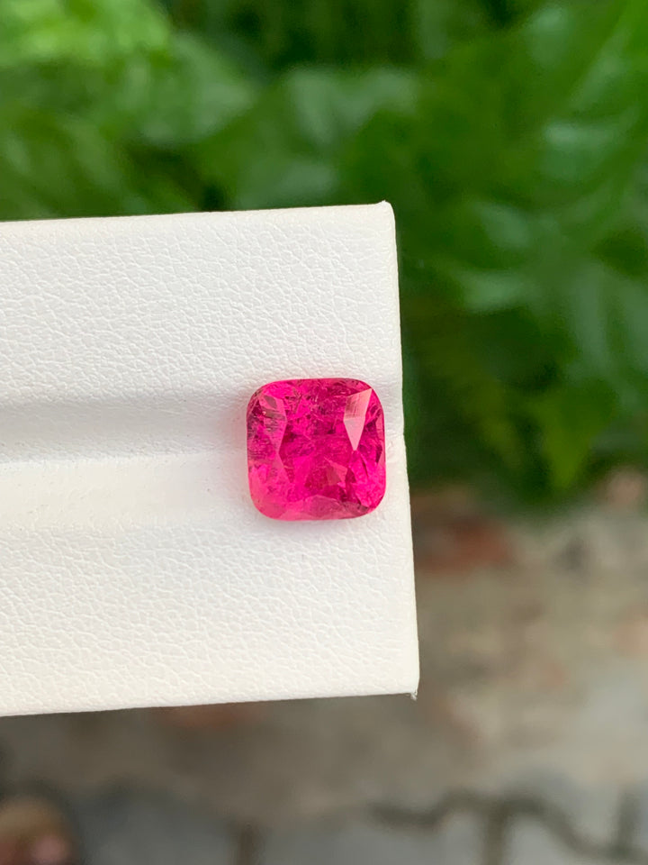 5.30 Carats Loose Cushion Shape Deep Pink Rubellite Tourmaline