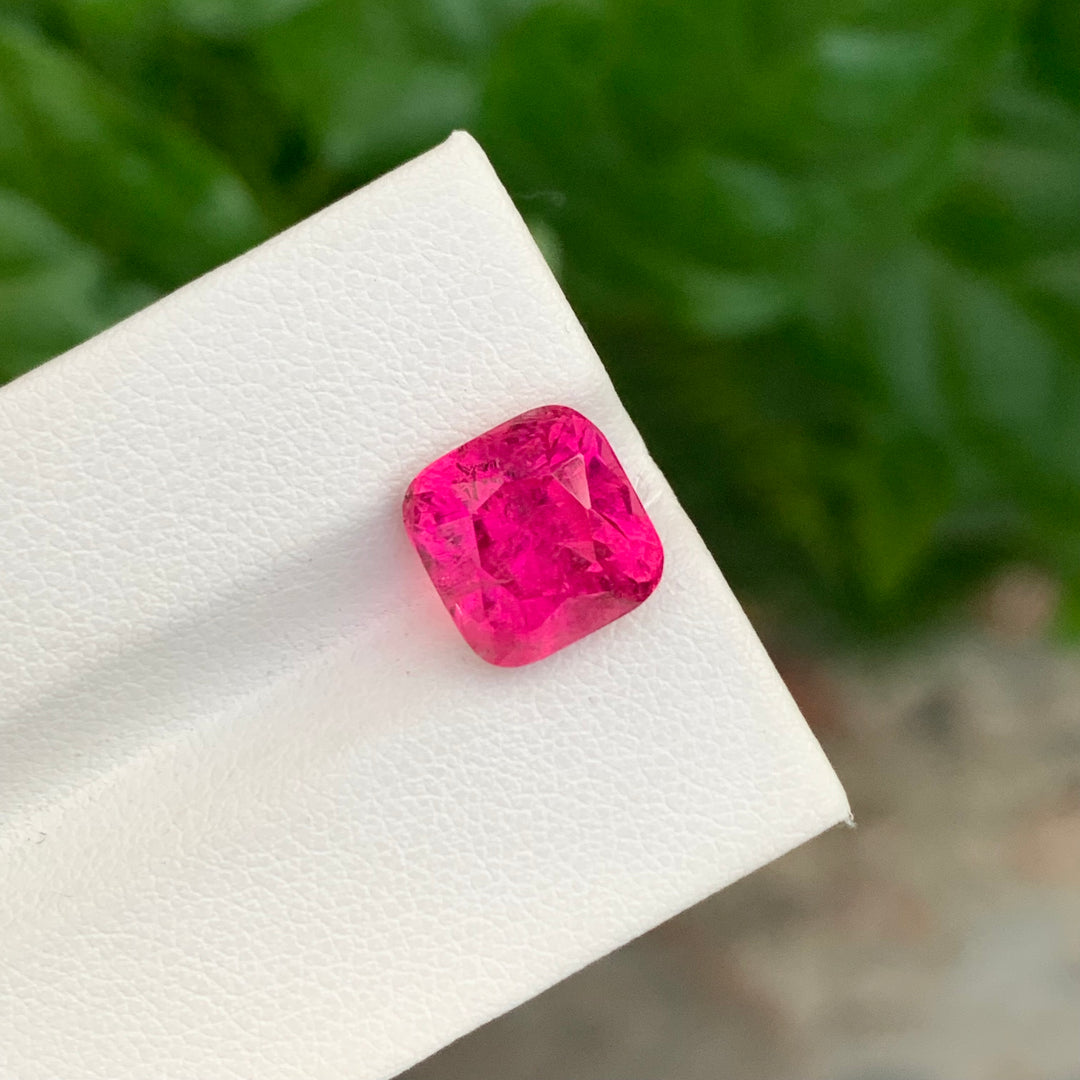 5.30 Carats Loose Cushion Shape Deep Pink Rubellite Tourmaline