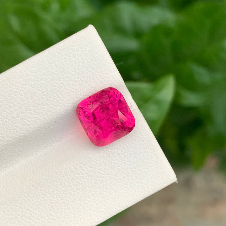 5.30 Carats Loose Cushion Shape Deep Pink Rubellite Tourmaline