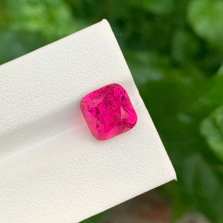 5.30 Carats Loose Cushion Shape Deep Pink Rubellite Tourmaline