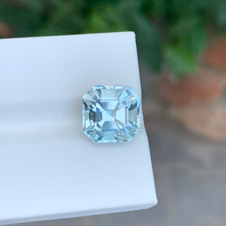 5.10 Carats Loose Aquamarine Square Shape