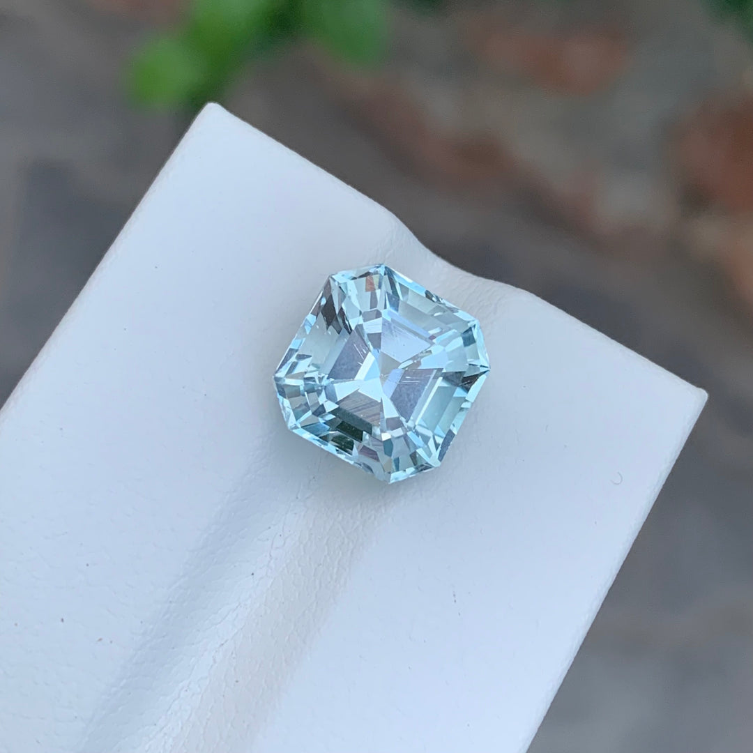 5.10 Carats Loose Aquamarine Square Shape