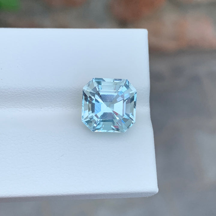 5.10 Carats Loose Aquamarine Square Shape