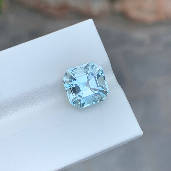 5.10 Carats Loose Aquamarine Square Shape