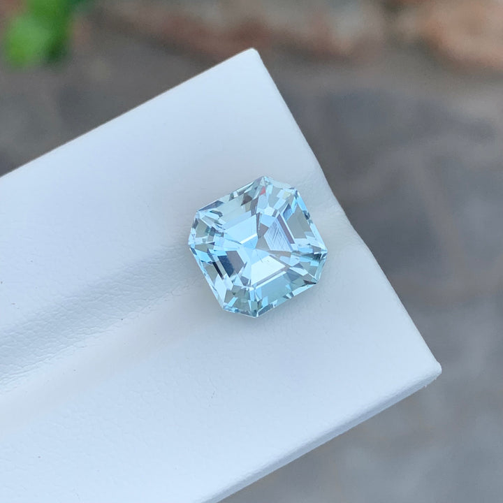 5.10 Carats Loose Aquamarine Square Shape