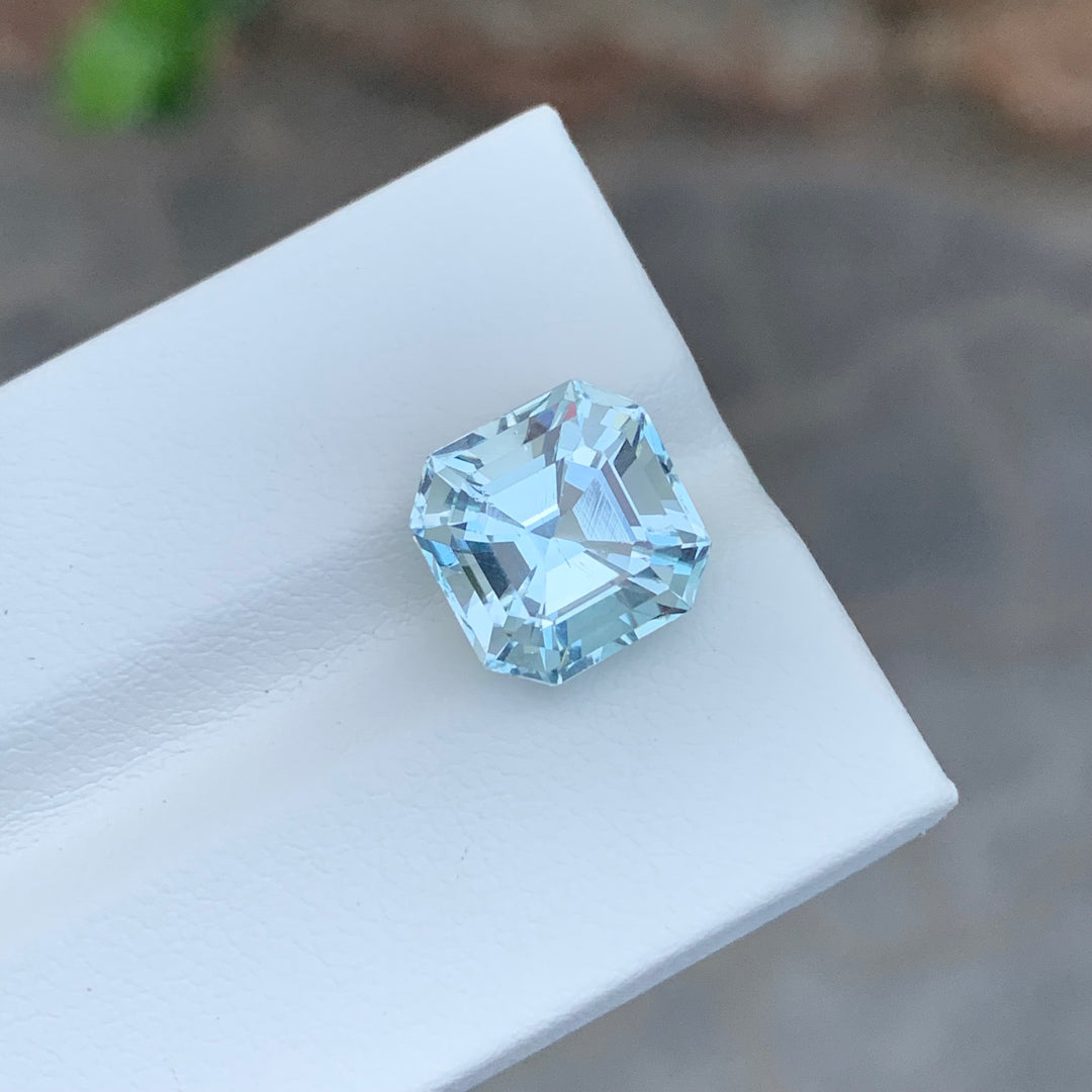 5.10 Carats Loose Aquamarine Square Shape