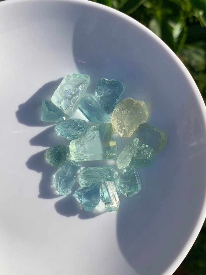 facet rough aquamarine