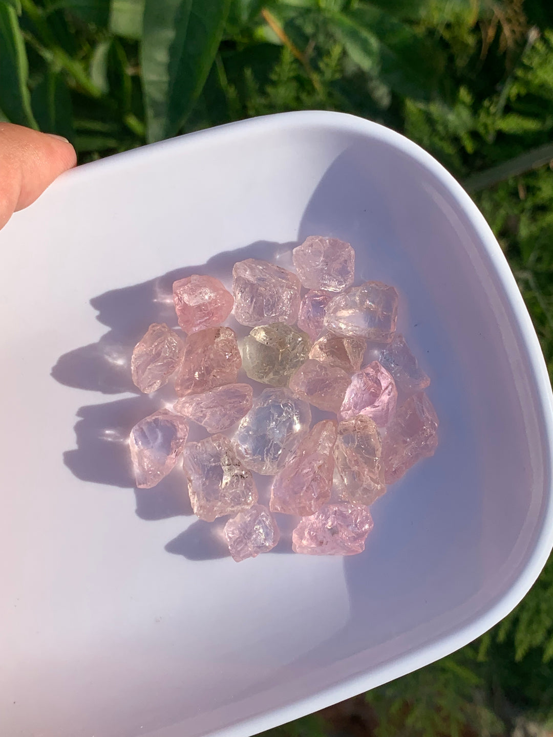 facet rough morganite