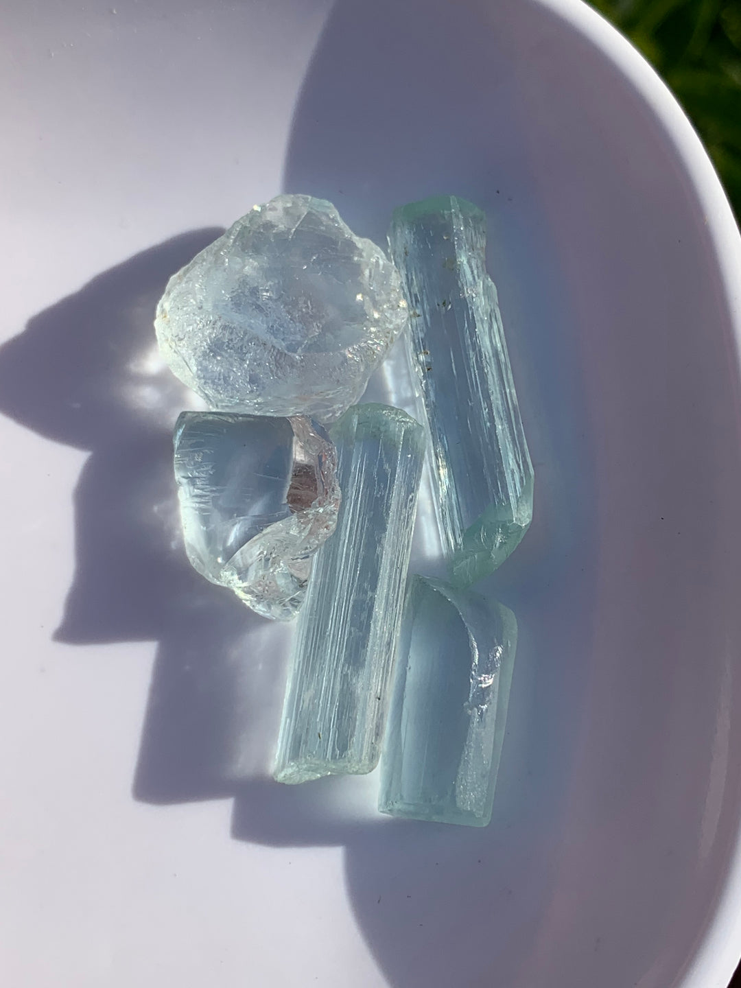 rough aquamarine parcel