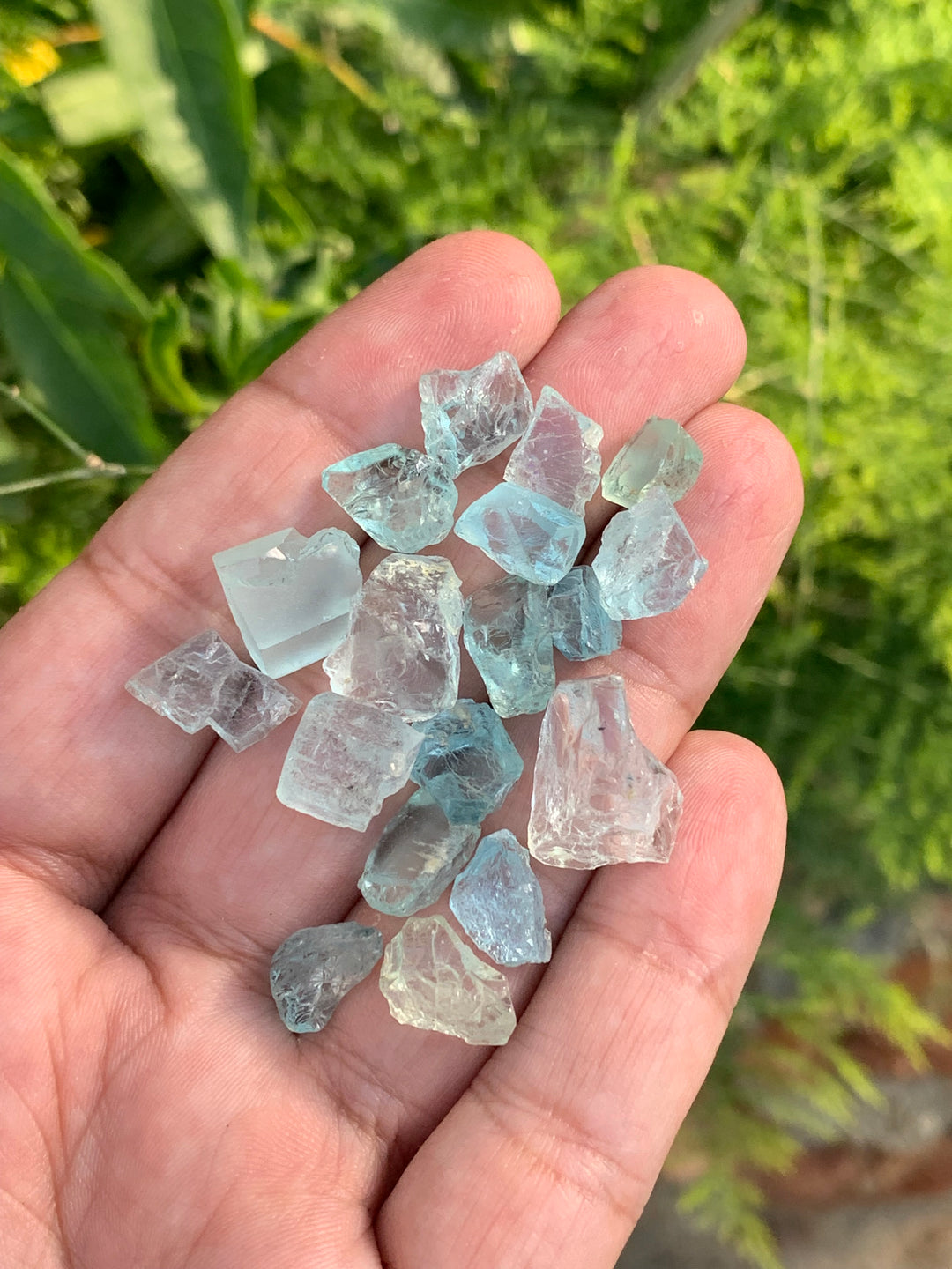 facet rough aquamarine 