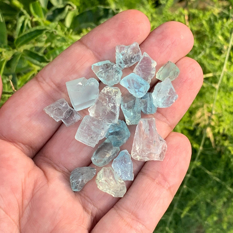 facet rough aquamarine 