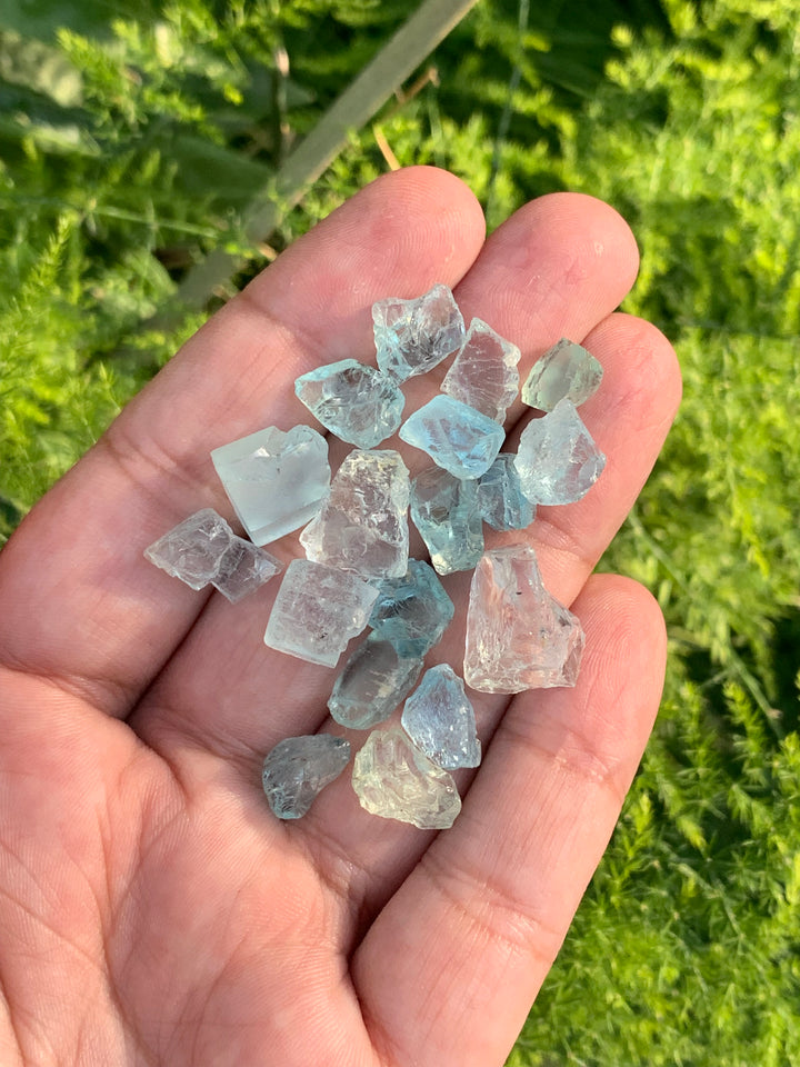 facet rough aquamarine 