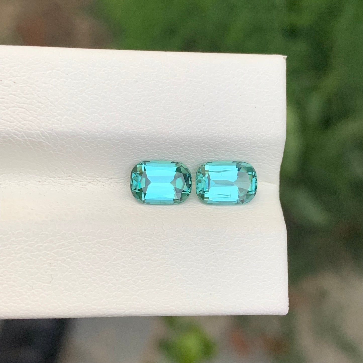 1.85 Carats Faceted Natural Blue Lagoon Tourmaline Pair Gemstones