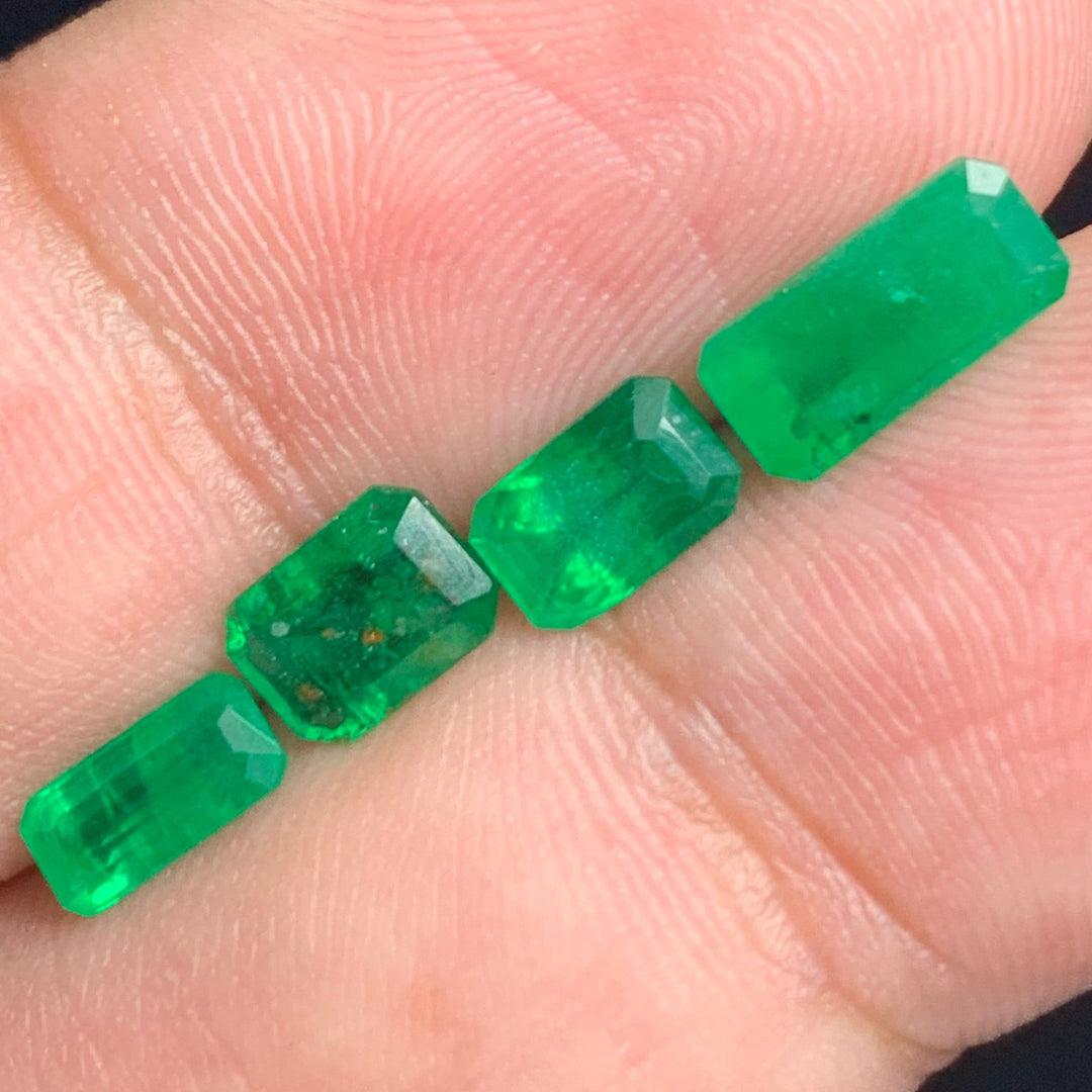 faceted emerald lot