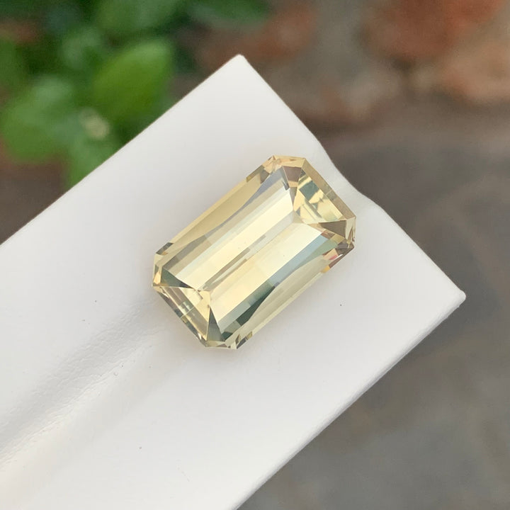 14.05 Carats Loose Yellow Citrine Emerald Shape