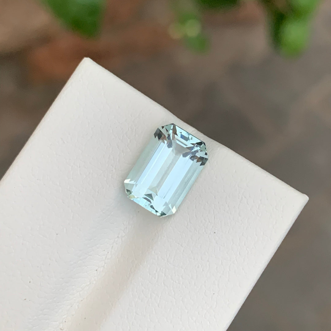 3.40 Carats Loose Aquamarine Emerald Cut