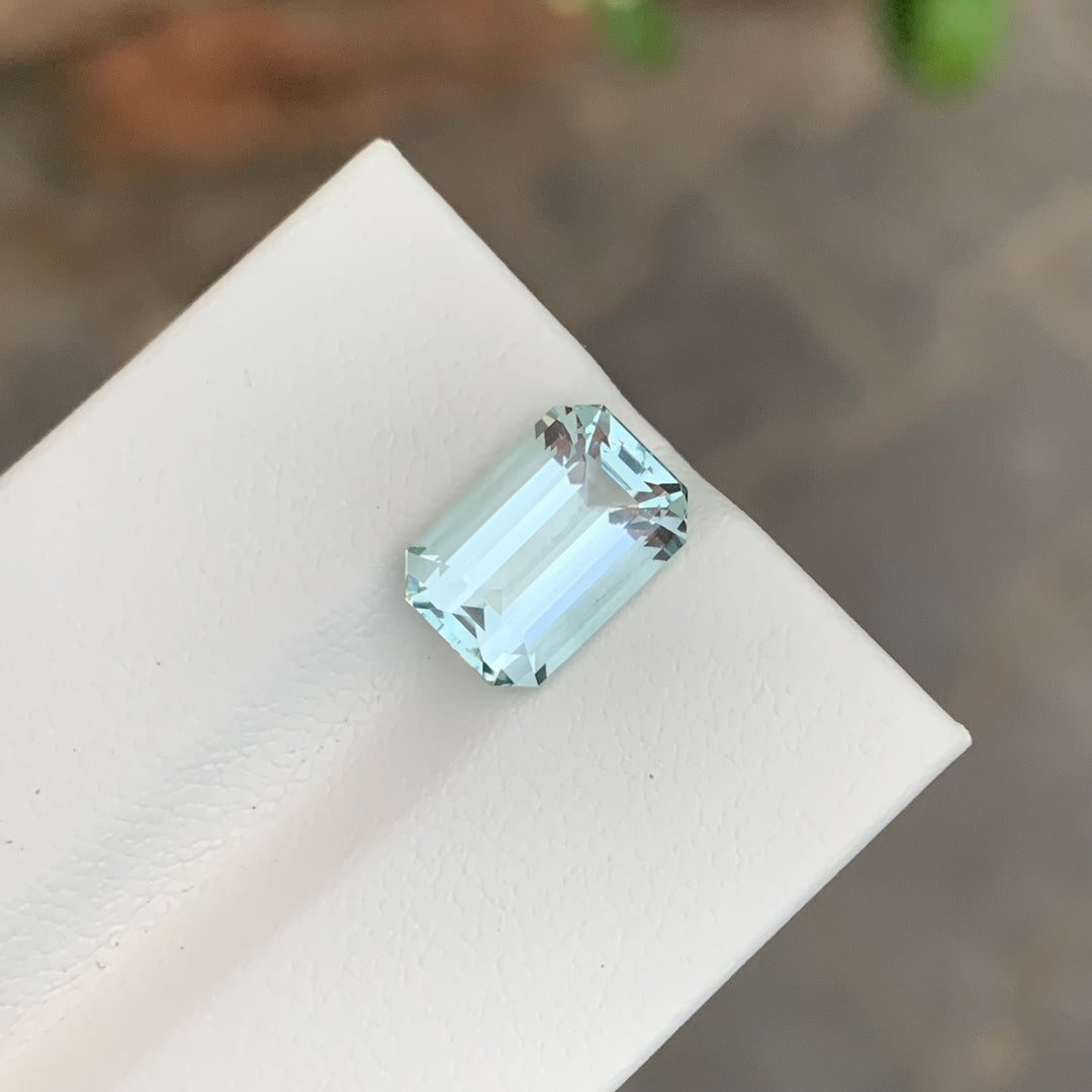 3.40 Carats Loose Aquamarine Emerald Cut