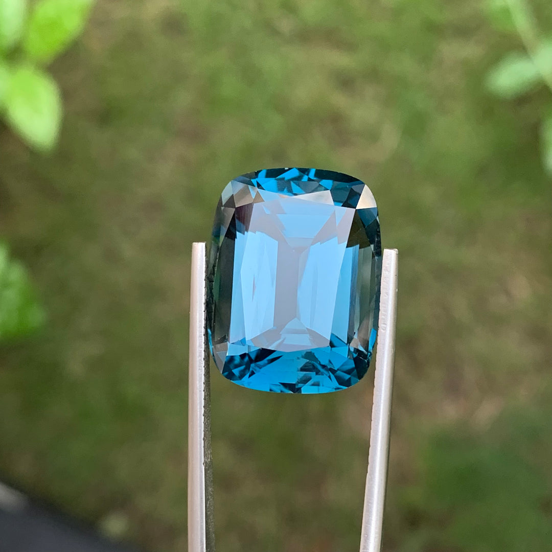 34.50 Carats Loose London Blue Topaz Cushion Shape