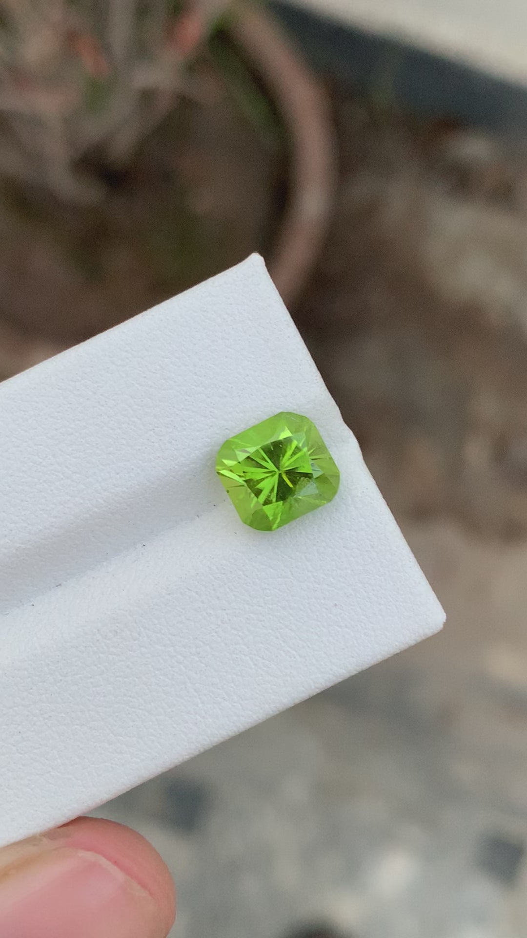 3.30 Carats Fancy Cut Cushion Shape Natural Peridot