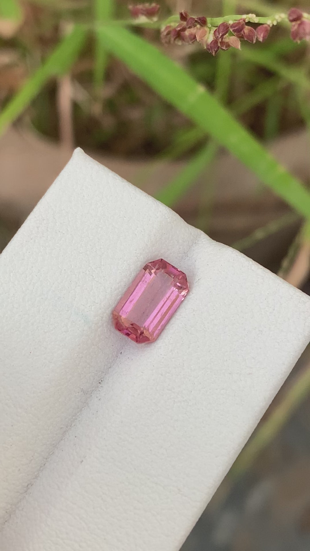 1.50 Carats Lovely Emerald Shape Natural Faceted  Pink Tourmaline