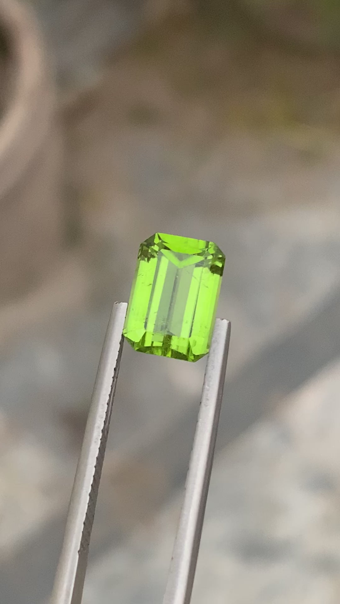 3.40 Carats Adorable Natural Loose Emerald Shape Apple Green Peridot