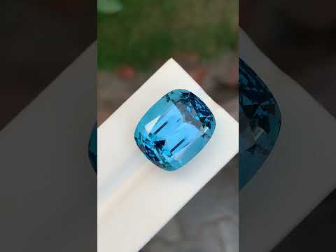 51.80 Carats Loose London Blue Topaz Cushion Shape