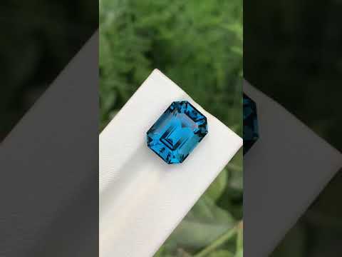 14.25 Carats London Blue Topaz Stone Emerald Cut Natural Brazilian Gemstone