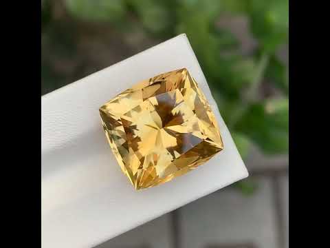 26.90 Carats Yellow Citrine Stone Butterfly Cut Natural Brazilian Gemstone