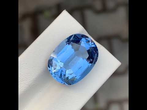 17.15 Carats Blue Goshenite Aquamarine Stone Cushion Cut Pakistani Gemstone