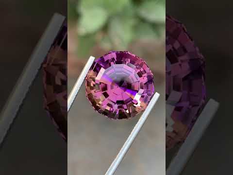 23.30 Carats Bi Color Ametrine Stone Step Cut Natural Bolivian Gemstone