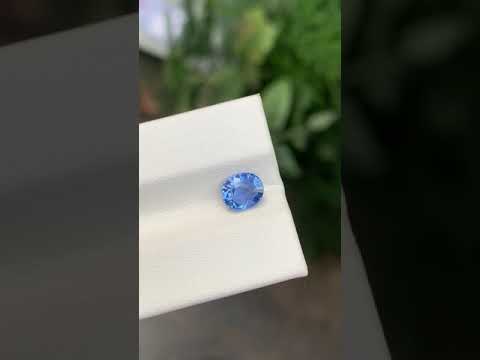 Stunning 1.35 Carats Natural Dodger Blue Sapphire Oval Cut Stone