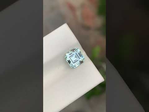 1.90 Carats Aquamarine Stone Asscher Cut Natural Pakistani Gem