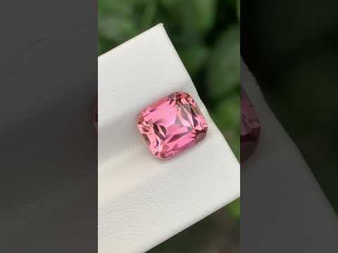 4.30 Carats Pink Tourmaline Cushion Shape Afghan Gemstone