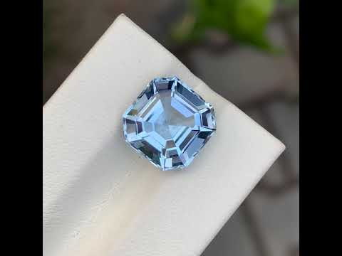 5.70 Carats Goshenite Aquamarine Stone Asscher Cut Pakistani Gemstone