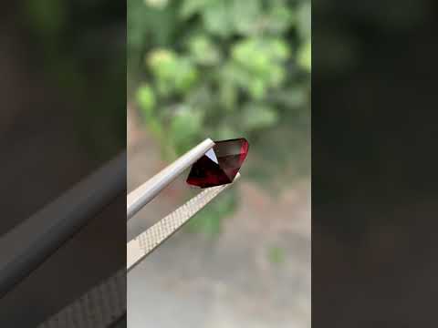 5.05 Carats Red Garnet Perfect Square Cut Natural Tanzania Gemstone