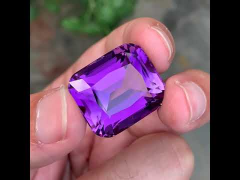 50.00 Carats Loose Amethyst Cushion Shape