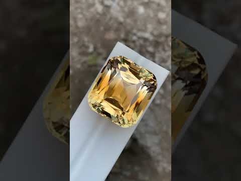 Huge 138.85 Carats Bi Color Citrine Stone Cushion Cut Gem